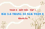 Bài 3.6 trang 55 SGK Toán 8 tập 1 Kết nối tri thức